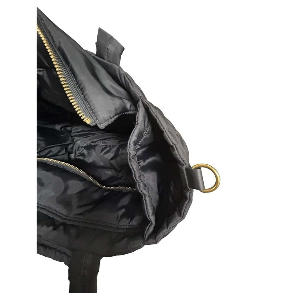 Marc Jacobs Quilted Nylon Baby Diaper Bag Black Gold Hardware $310 Retail READ